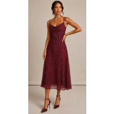 Blouse Çokrenkli Ince Askılı Vücuda Oturan Tül Elbise