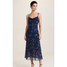 Blouse Çokrenkli Ince Askılı Vücuda Oturan Tül Elbise