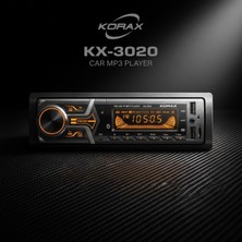 Korax KX-3020 Bluetooth Çift USB Girişli Rgb Çok Renkli Oto Teyp 4 x 50 W  / Microsd / Aux