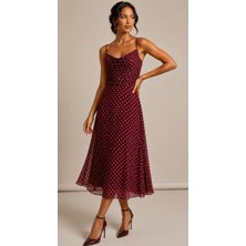 Blouse Çokrenkli Ince Askılı Vücuda Oturan Tül Elbise