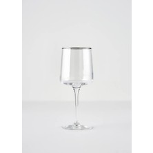 Bella Maison Premium Kadeh Silver Cam Tek Parça Şeffaf Desensiz 320 Cc Modern Şıklık