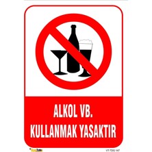 Mediwiz Alkol Kullanmak Yasaktır 15X21 cm Sticker