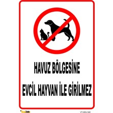 Mediwiz Havuz Bölgesine Evcil Hayvan 50X70 cm Sticker Hdu 040-09