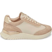 Tergan Bej Hakiki Süet Deri Kadın Sneaker - K25S1AY68164-B79
