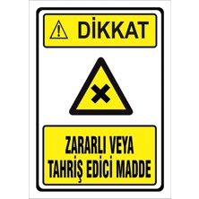 Mediwiz Zararlı Veya Tahriş Edici Madde - Isg Levhası Levha 25X35 cm Sticker Ktm 013