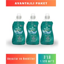 Nature Jet+ Beyaz ve Renkliler Yeni Nesil Sıvı Çamaşır Deterjanı 3'lü Avantaj Paketi | 3 × 1520 ml | Toplam 114 Yıkama