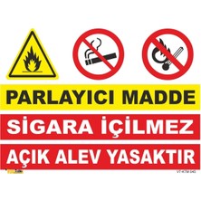 Mediwiz Parlayıcı Madde Uyarıları - Isg Levhası Levha 15X21 cm Sticker