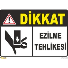 Mediwiz Ezilme Tehlikesi - Isg Levhası 35X50 cm Galvaniz Saç 0,4 mm