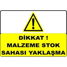 Mediwiz Malzeme Stok Sahası Yaklaşma Levhası Levha 70X100 cm Galvaniz Saç 0,4 mm