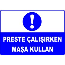 Mediwiz Preste Çalışırken Maşa Kullan - Isg Levhası 35X50 cm Sticker