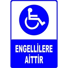 Mediwiz Engellilere Aittir Levhası Levha Ytr 002 25X35 cm Dekota 3 mm