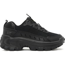 Caterpillar Erkek Siyah Intruder Essential Bağcıklı Kalın Tabanlı Deri Sneaker 015M101412