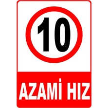 Mediwiz Azami Hız 10 Levhası Levha 15X21 cm Sticker