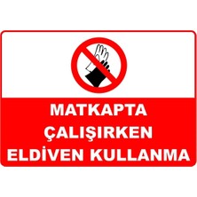 Mediwiz Matkapta Çalışırken Eldiven Kullanma Levhası Levha 70X100 cm Sticker