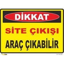 Mediwiz Site Çıkışı Araç Çıkabilir Levhası Levha 50X70 cm Galvaniz Saç 0,4 mm