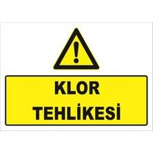 Mediwiz Klor Tehlikesi - Isg Levhası Levha 35X50 cm Galvaniz Saç 0,4 mm