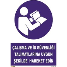 Mediwiz Çalışma ve Iş Güvenliği 70X100 cm Galvaniz Saç 0,4 mm