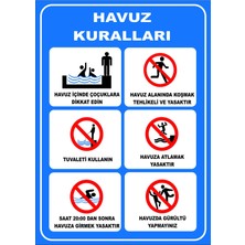 Mediwiz Havuz Kuralları 35X50 cm Dekota 3 mm