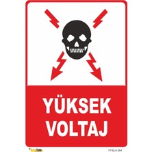 Mediwiz Tehlike Yüksek Gerilim Yaklaşma - Isg Levhası Levha 35X50 cm Galvaniz Saç 0,4 mm