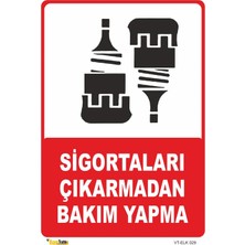 Mediwiz Sigortaları Çıkarmadan Bakım Yapma - Isg Levhası Levha 50X70 cm Galvaniz Saç 0,4 mm