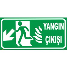 Mediwiz Yangın Çıkışı Sol Aşağı 12,5X25 cm Sticker