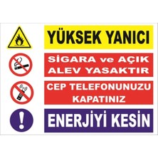 Mediwiz Yüksek Yanıcı Uyarıları - Isg Levhası Levha 25X35 cm Dekota 3 mm