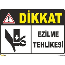 Mediwiz Ezilme Tehlikesi - Isg Levhası 35X50 cm Sticker