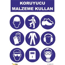 Mediwiz Koruyucu Malzeme Kullan Levhası Levha 15X21 cm Sticker