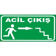 Mediwiz Acil Çıkış Sağ 12,5X25 cm Galvaniz