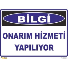 Mediwiz Onarım Hizmeti Yapılıyor Levhası Levha 50X70 cm Galvaniz Saç 0,4 mm