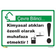 Mediwiz Kimyasal Atıkları Özenli Olarak Muhafaz Etmektir - Isg Levhası Levha 25X35 cm Dekota 3 mm
