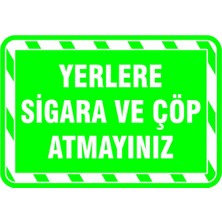 Mediwiz Yerlere Sigara ve Çöp Atmayınız - Isg Levhası Levha 70X100 cm Sticker