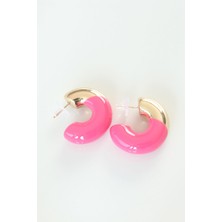 Rafiel Ccb Pembe Gold Çift Renk Küpe