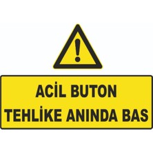 Mediwiz Acil Buton Tehlike Anında Bas Levhası Levha 25X35 cm Dekota 3 mm