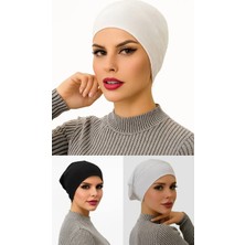 ALDAIYR 3 Adet Boru Bone Geçme Bone Tesettür