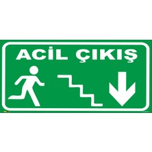 Mediwiz Acil Çıkış Aşağı 12,5X25 cm Dekota