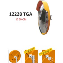 Mediwiz Evelux Trafik Güvenlik Aynası (Ø60CM) Tümsek Ayna, Otopark Aynası Sarı-Siyah 12228 Tga