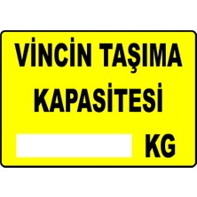 Mediwiz Vincin Taşıma Kapasitesi ..... kg Levhası Levha 50X70 cm Galvaniz Saç 0,4 mm Vim 66