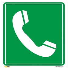 Mediwiz Telefon Piktogramı 70X100 cm Galvaniz Saç 0,4 mm