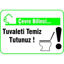Mediwiz Tuvaleti Temiz Tutunuz - Isg Levhası Levha 35X50 cm Galvaniz Saç 0,4 mm