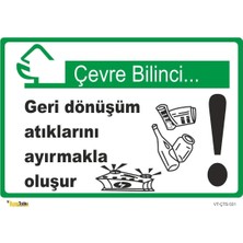 Mediwiz Geri Dönüşüm Atıklarını Ayırmakla Oluşur - Isg Levhası Levha 70X100 cm Sticker