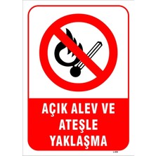 Mediwiz Açık Alev ve Ateşle Yaklaşma Levhası Levha 50X70 cm Sticker