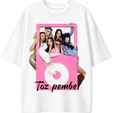Dereff Manifest Toz Pembe Çerçeveli T-Shirt