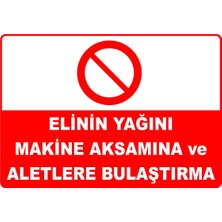 Mediwiz Elinin Yağını Makine Aksamına ve Aletlere Bulaştırma Levhası Levha 35X50 cm Galvaniz Saç 0,4 mm