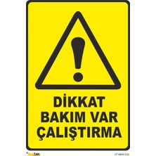 Mediwiz Dikkat Bakım Var Çalıştırma - Isg Levhası 50 x 70 cm Galvaniz Saç 0,4 mm