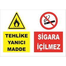 Mediwiz Tehlikeli Yanıcı Madde Uyarıları - Isg Levhası Levha 50X70 cm Dekota 3 mm