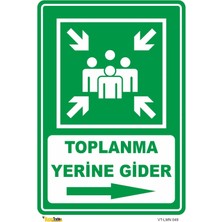 Mediwiz Toplanma Yerine Gider (Sağ Yön) Levhası Levha 35X50 cm Dekota 3 mm Lmn 049