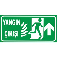 Mediwiz Yangın Çıkışı Sol Yukarı 12,5X25 cm Galvaniz