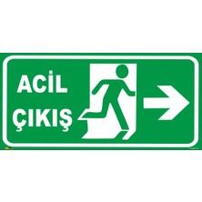 Mediwiz Acil Çıkış Sağ 30X60 cm Sticker (Fotolümenli)