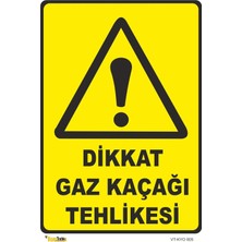 Mediwiz Dikkat Gaz Kaçağı Tehlikesi - Isg Levhası LEVHA-15X21 cm Sticker